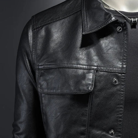 ALEXANDRE™ | Veste biker en cuir véritable
