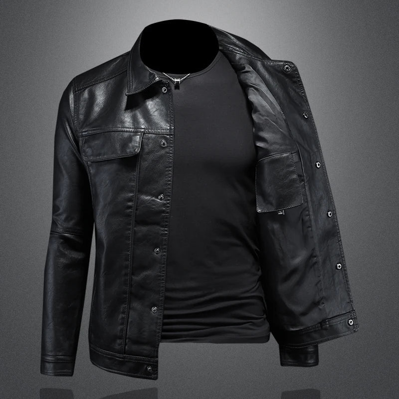 ALEXANDRE™ | Veste biker en cuir véritable