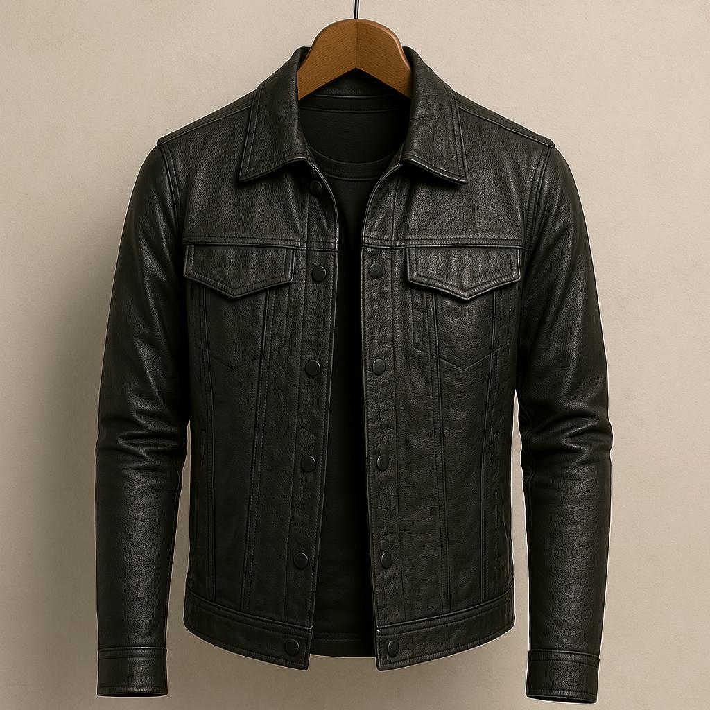 ALEXANDRE™ | Veste biker en cuir véritable