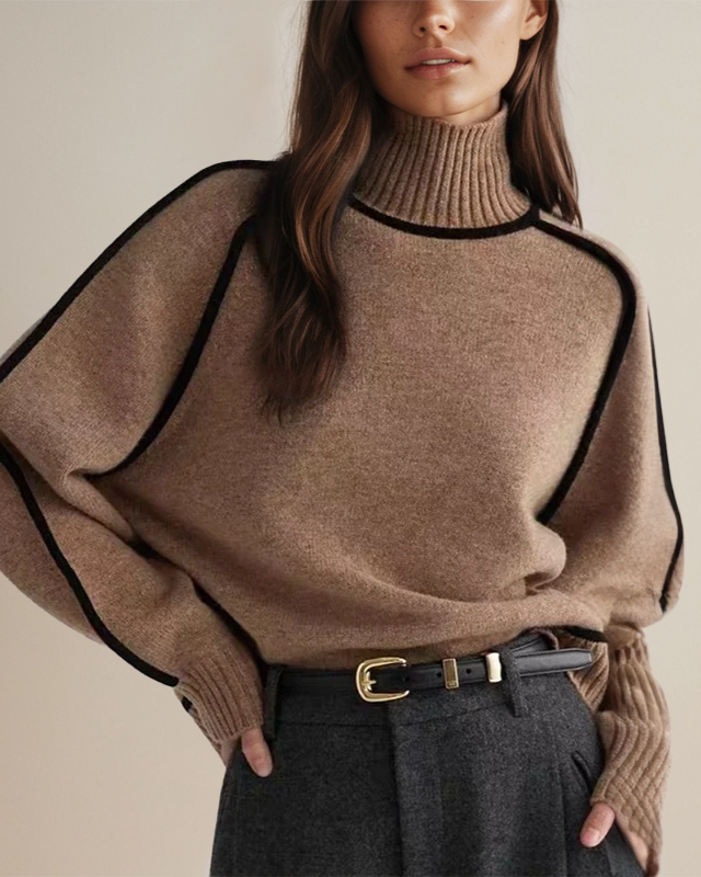 SOPHIE™ | Pull col roulé en maille douce