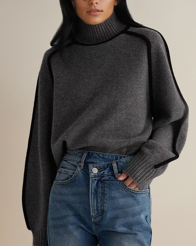 SOPHIE™ | Pull col roulé en maille douce