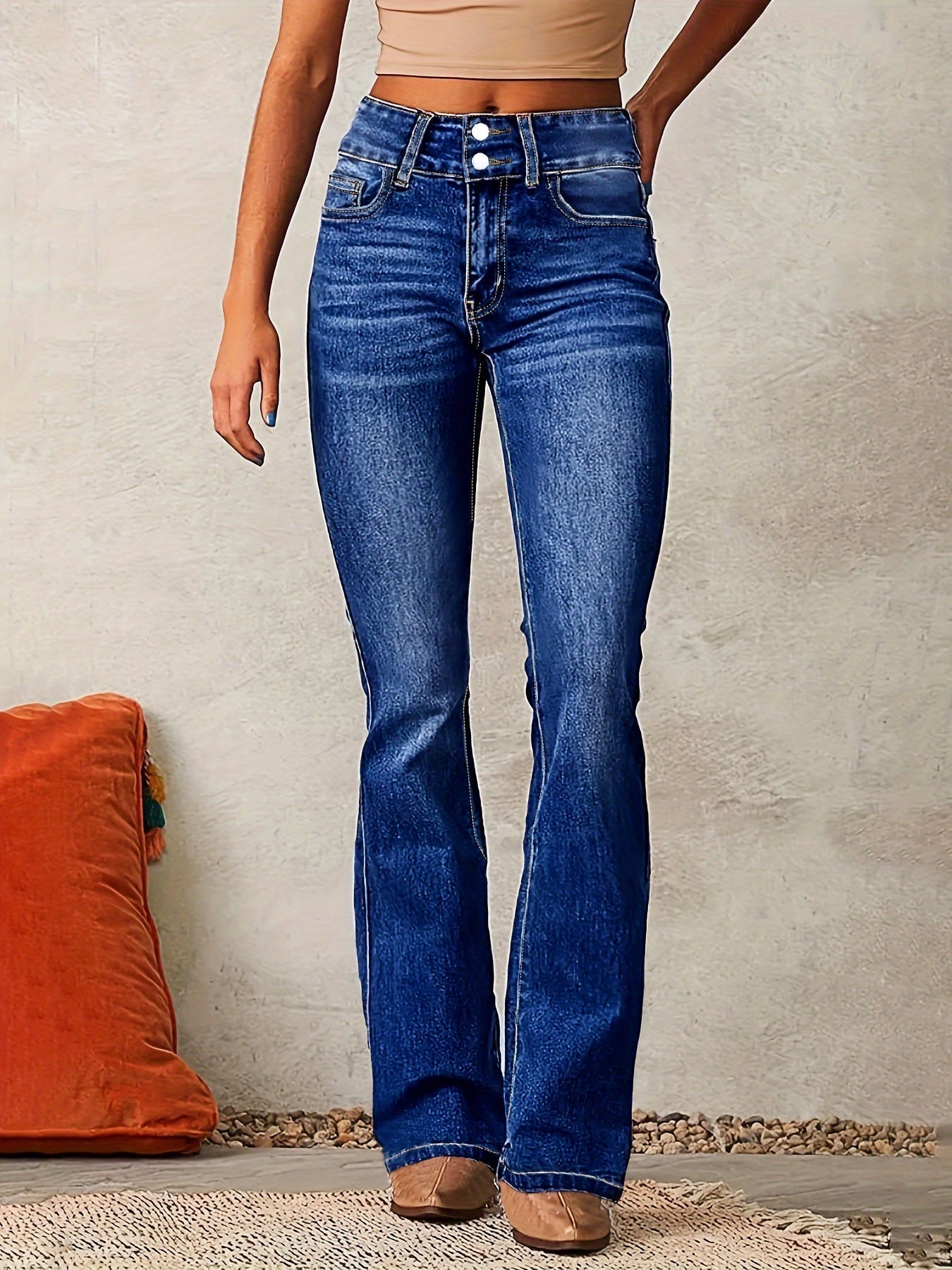 ALICE™ | Jean évasé taille haute stretch