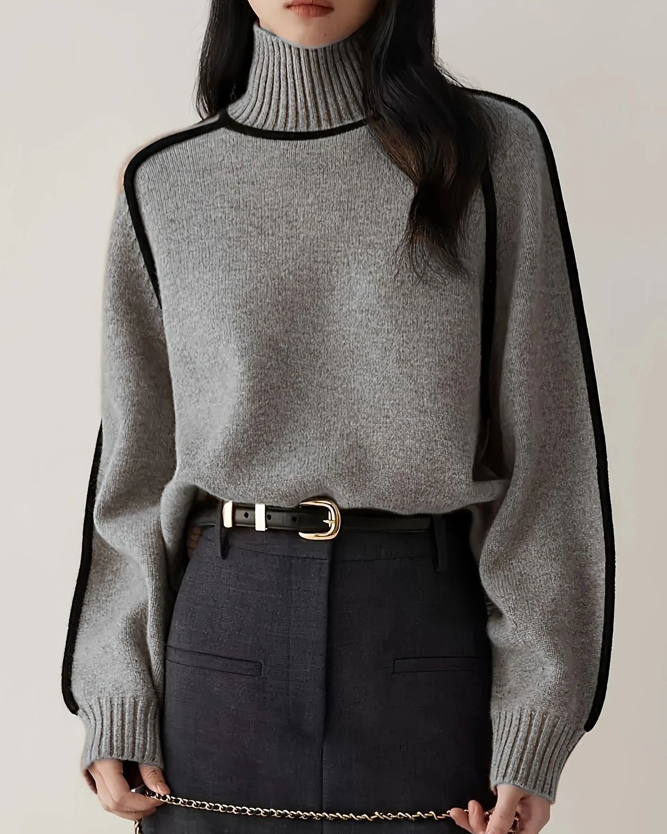 SOPHIE™ | Pull col roulé en maille douce