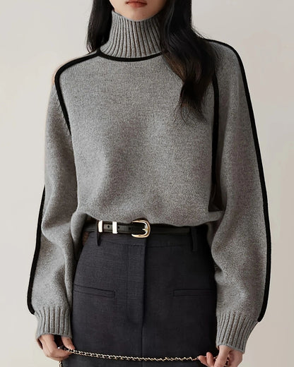 SOPHIE™ | Pull col roulé en maille douce