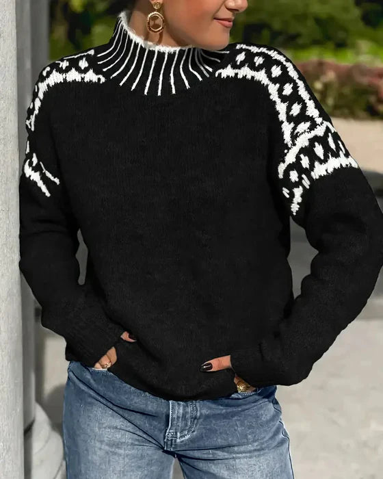 HÉLÈNE™ | Pull en laine à motif nordique
