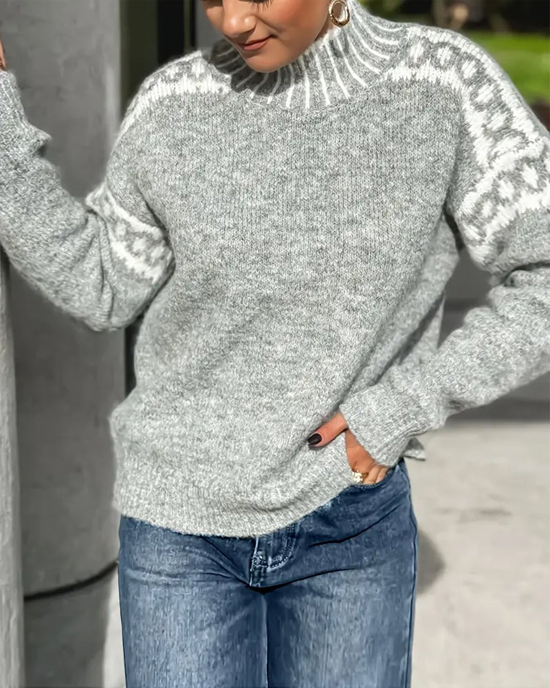HÉLÈNE™ | Pull en laine à motif nordique