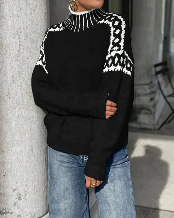 HÉLÈNE™ | Pull en laine à motif nordique