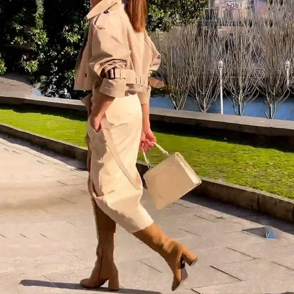 JEANNE™ | Ensemble cargo veste et jupe fendue