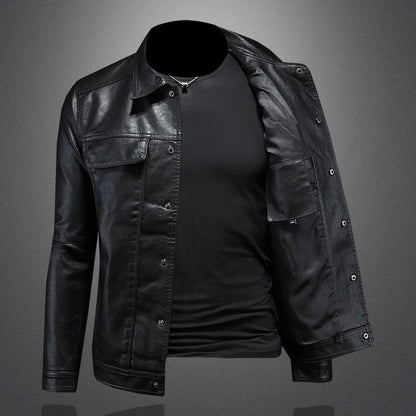 ALEXANDRE™ | Veste biker en cuir véritable
