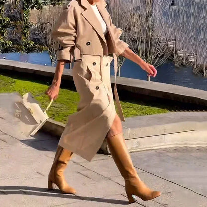 JEANNE™ | Ensemble cargo veste et jupe fendue