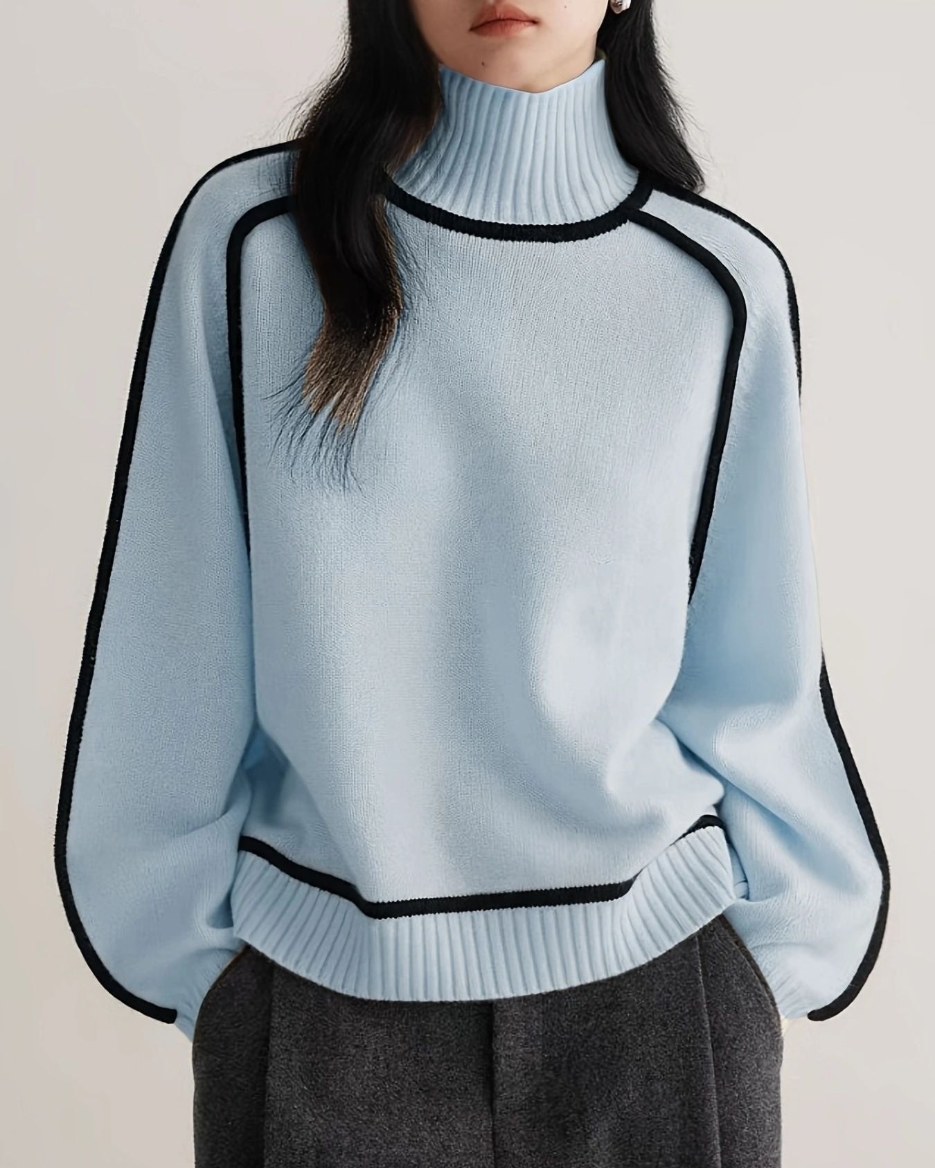 SOPHIE™ | Pull col roulé en maille douce