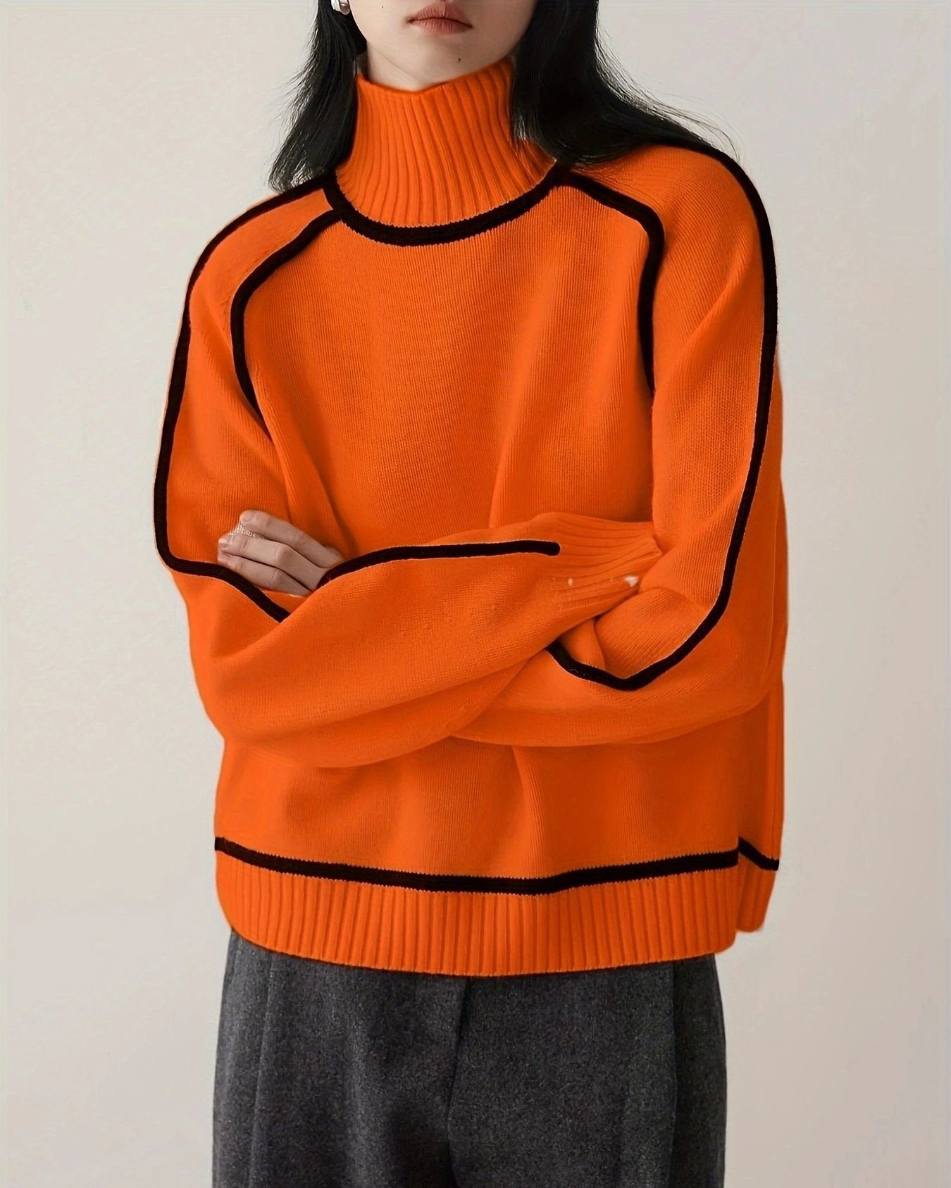 SOPHIE™ | Pull col roulé en maille douce