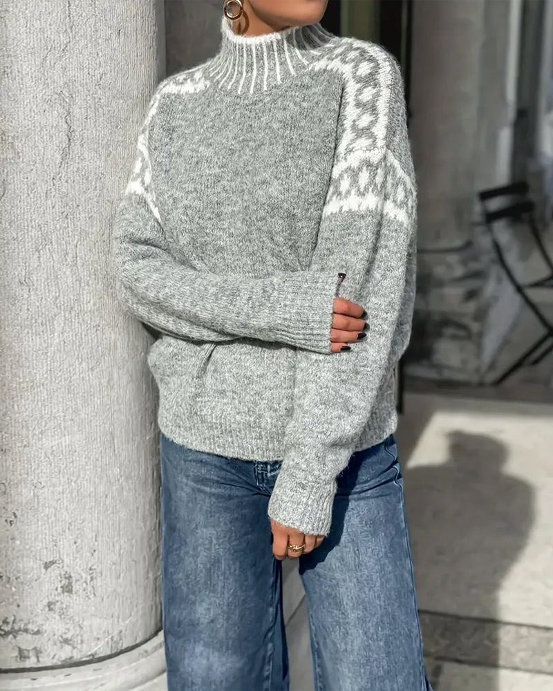 HÉLÈNE™ | Pull en laine à motif nordique