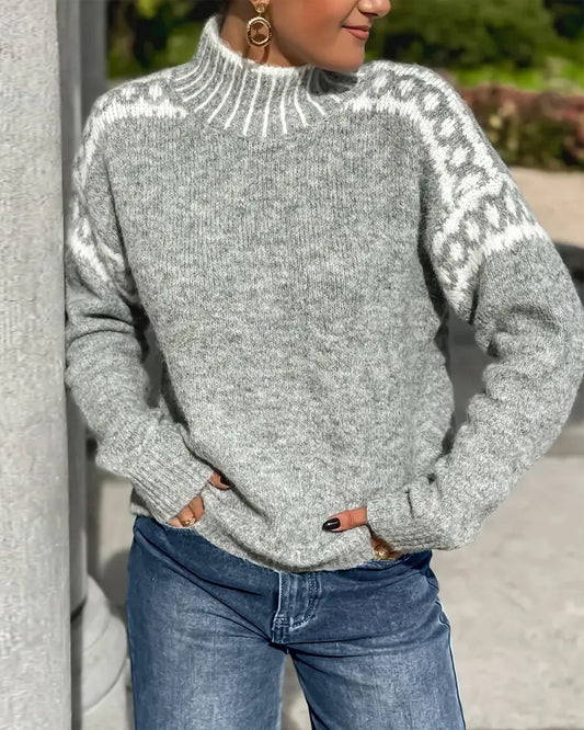HÉLÈNE™ | Pull en laine à motif nordique