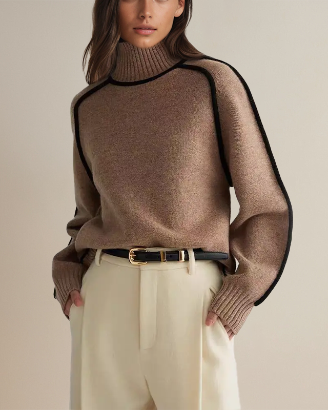 SOPHIE™ | Pull col roulé en maille douce