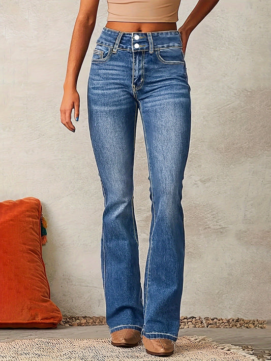 ALICE™ | Jean évasé taille haute stretch